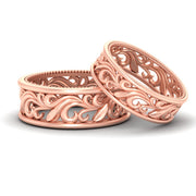 Classic Vintage Filigree Wedding Ring for Him & Her